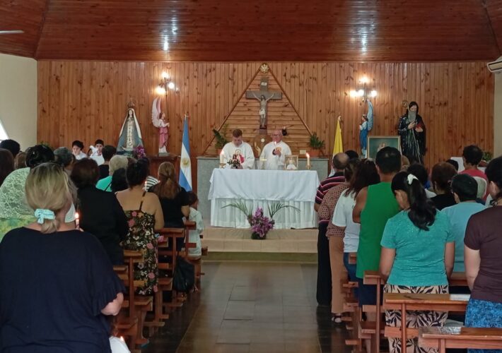 Tras un robo en San Benito Abad, el padre Pesce invita a misa de reparación y bendición