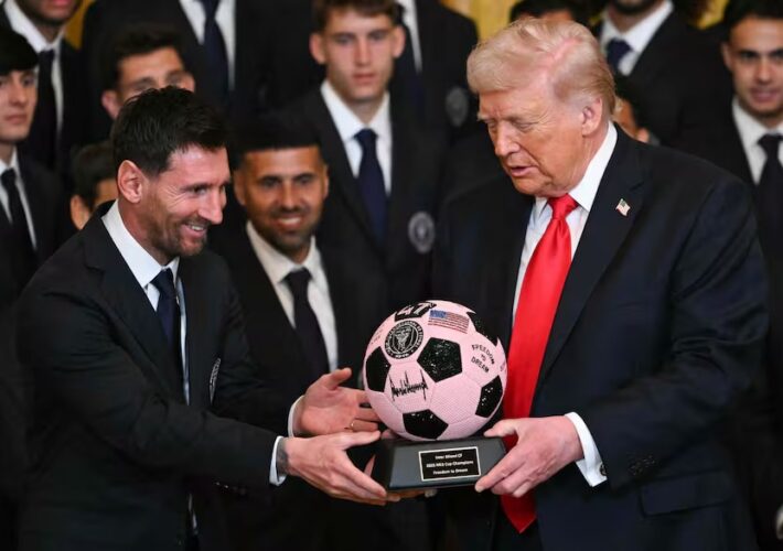 Inter Miami fue recibido en la Casa Blanca y Messi se reunió por primera vez con Donald Trump