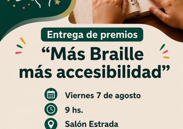 Premiarán a los ganadores del concurso «Más Braille, Más Accesibilidad»